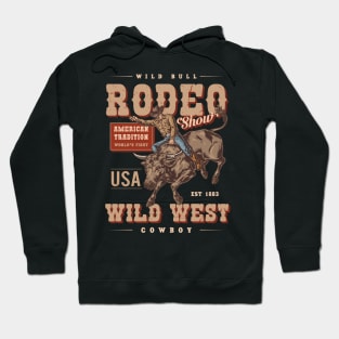 Cowboy | Rodeo | Bull Riding | Vintage | Wild West Hoodie